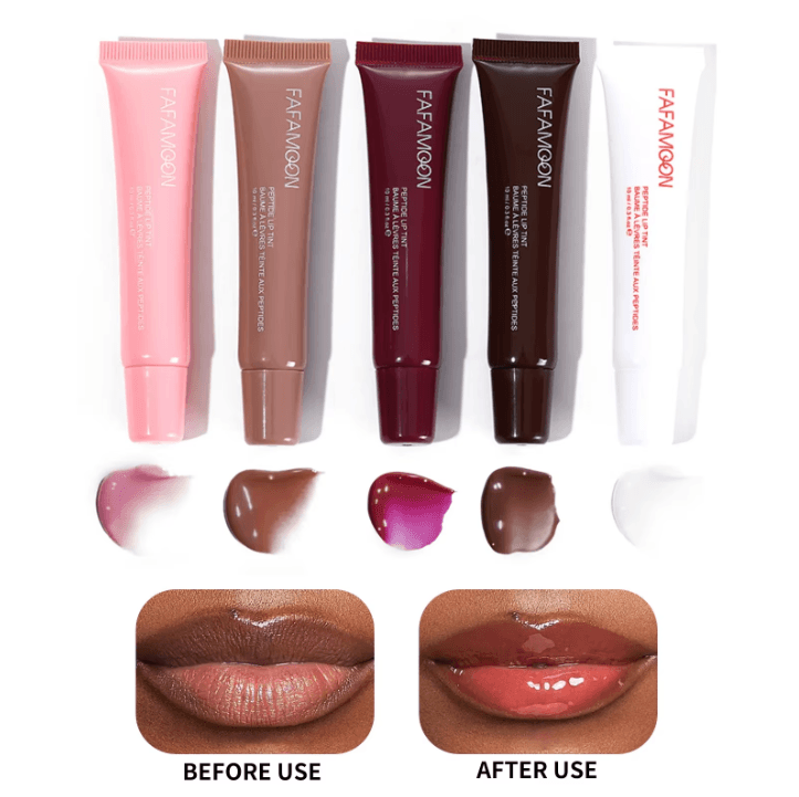 Soft Tube Plumping Lip Oil Gloss – Nude Brown Moisturizing Shine