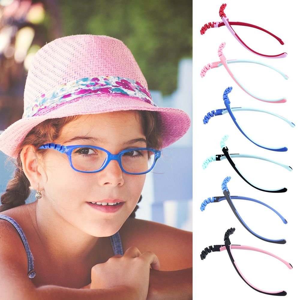 Silicone Snap-on Children Eyewear Accessories, Replacement Leg Spectacle Frame Glasses Arm for Kids Glasses