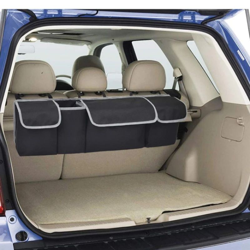 Backseat Hanging Car Trunk Organizer for SUV with 4 Storage Pockets