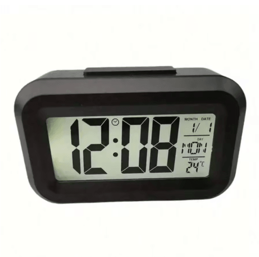 Smart Digital Alarm Clock with LCD Display Temperature Calendar & LED Backlight