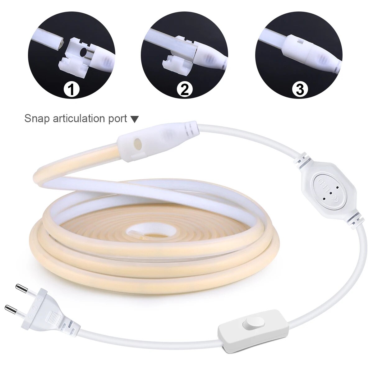 Soft Glow COB LED Strip Lights - High Lumen Waterproof Ribbon Tape for Room, Kitchen, Outdoor Garden Lighting | 110V 220