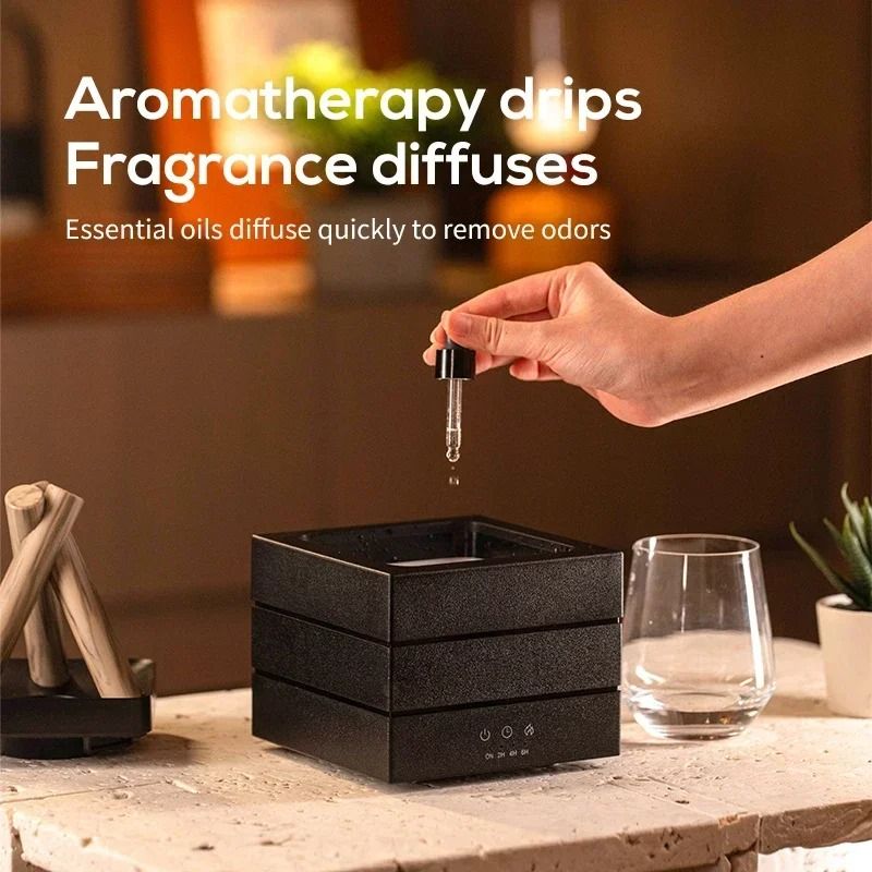 Simulated Flame Aroma Diffuser with LED Light and Cool Mist