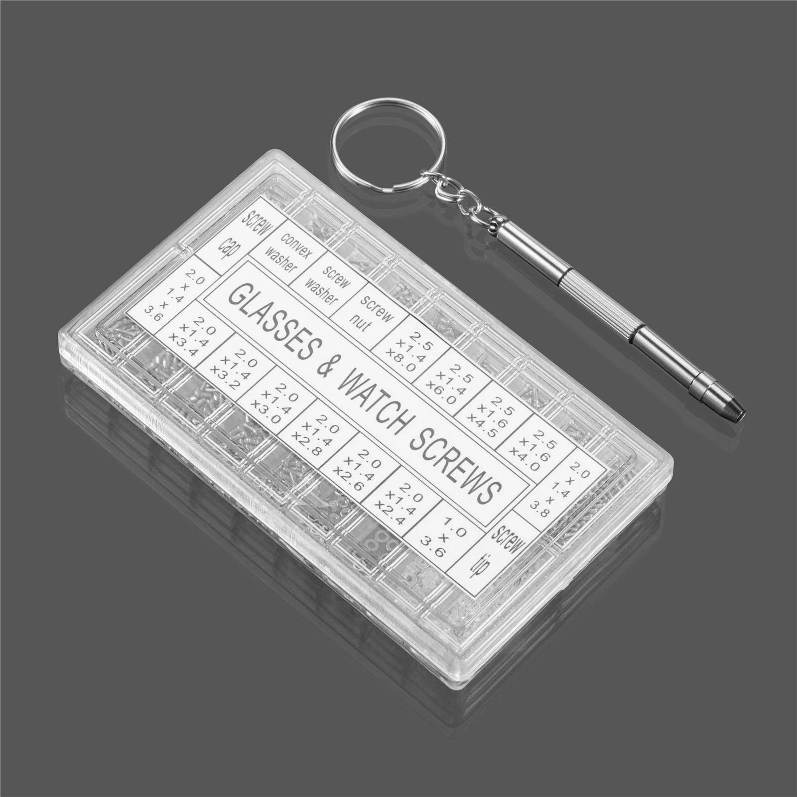 Watch Eyeglass Glasses Repair Tool Set with Tiny Screws Nut Screwdriver Kit