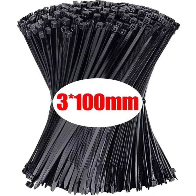 Wholesale Plastic Nylon Cable Ties 500/100 Pcs Self-Locking Adjustable Wire Fastening Straps
