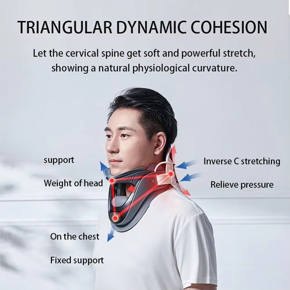 Cervical Neck Traction Device with Airbag Support – Adjustable Neck Brace for Spine Alignment & Pain Relief