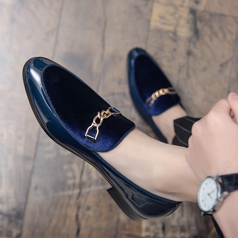 Men Casual Dress Shoes, Luxury Design Suede Loafers, Black Blue Red Monk Strap Shoes for Nightclub