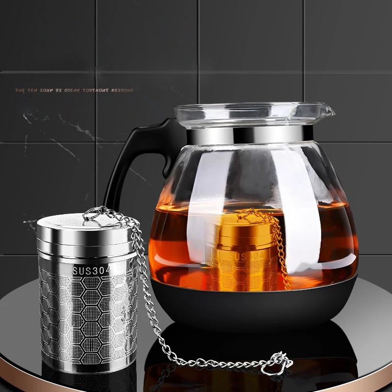 Stainless Steel Loose Tea Infuser Ball with Fine Mesh Strainer and Chain Hook