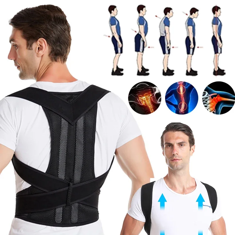 Adjustable Posture Corrector Belt Back Support & Lumbar Brace for Shoulder and Spine Alignment
