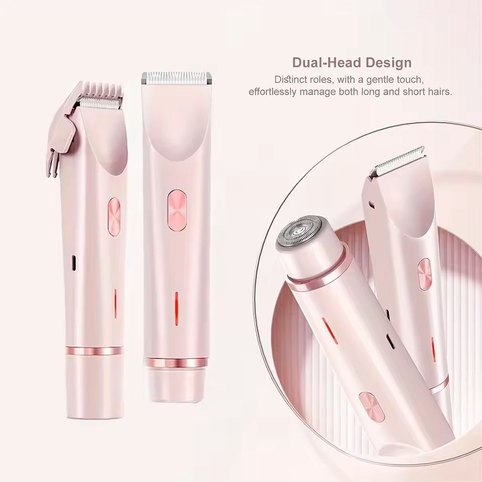 Women 2 in 1 Dual Head Electric Shaver and Trimmer