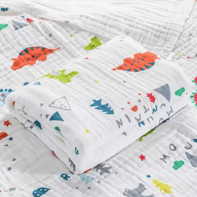 PureGauze Cotton Baby Bath Towel Four Layer Muslin Swaddle Blanket