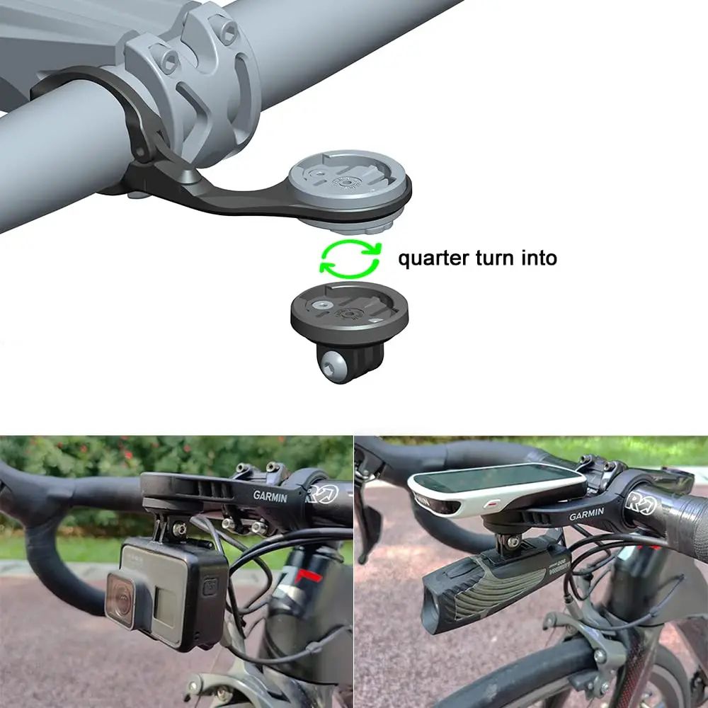 DOMEN Integrated Bike Computer Mount with GoPro & Headlight Adapter