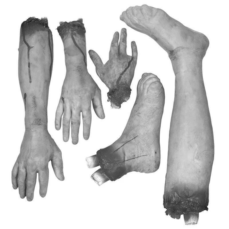 Fake Severed Zombie Hand Prop for Halloween Decoration and Haunted Displays