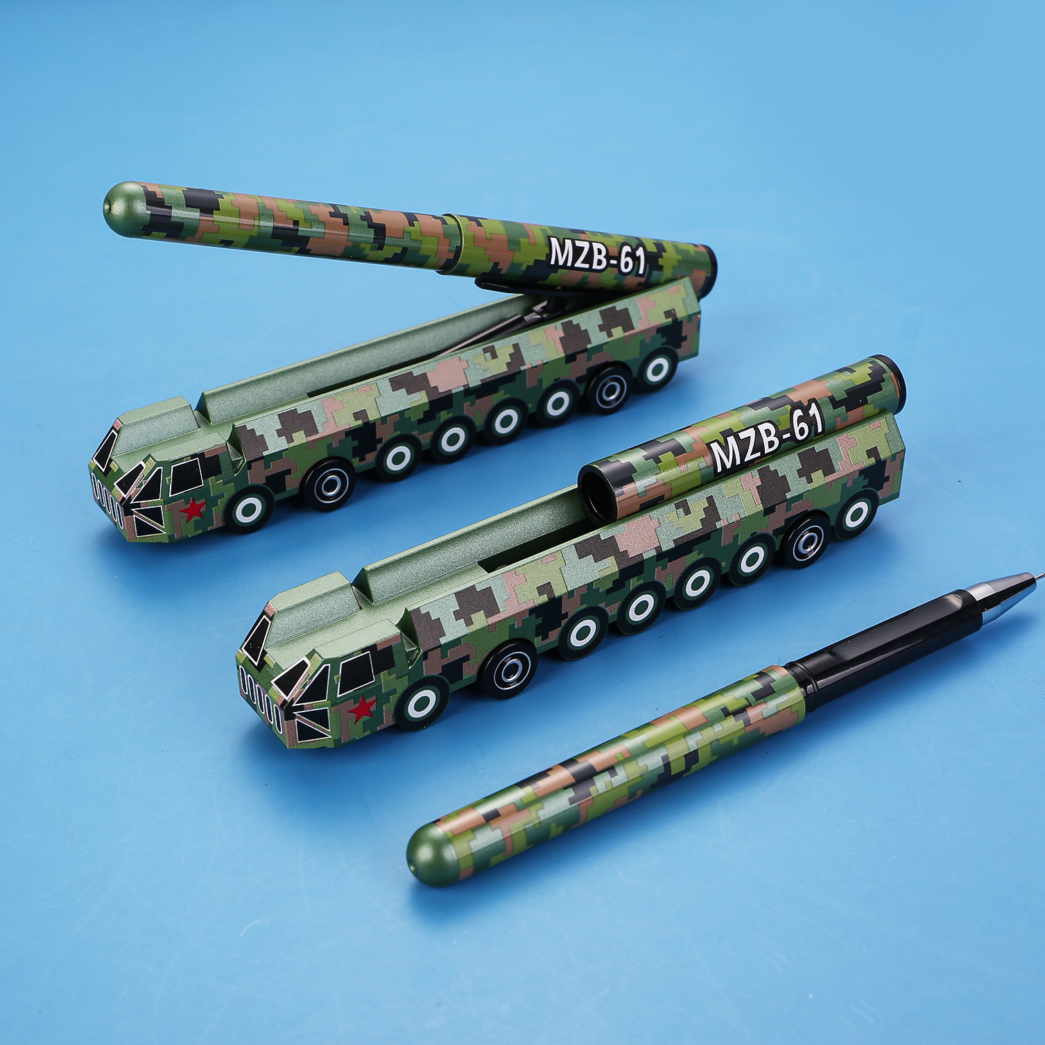 Creative Dongfeng Missile Design Neutral Pen Cute Gel Pen Simulation Model Stand Signature Pen Toy Pen