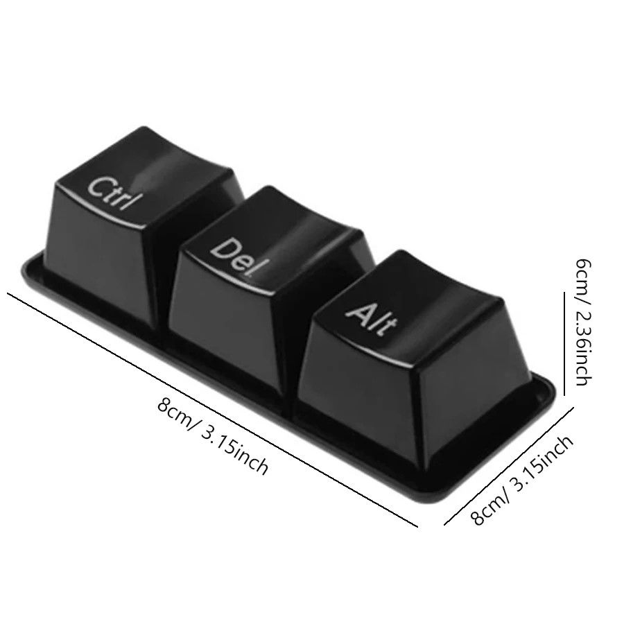 Keyboard Key Mug Set – Ctrl Alt Del Desk Cup Trio