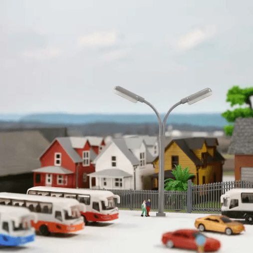 5 Piece Mini LED Street Lamp Set – 1 160 Scale Model Train & Miniature Garden Lighting