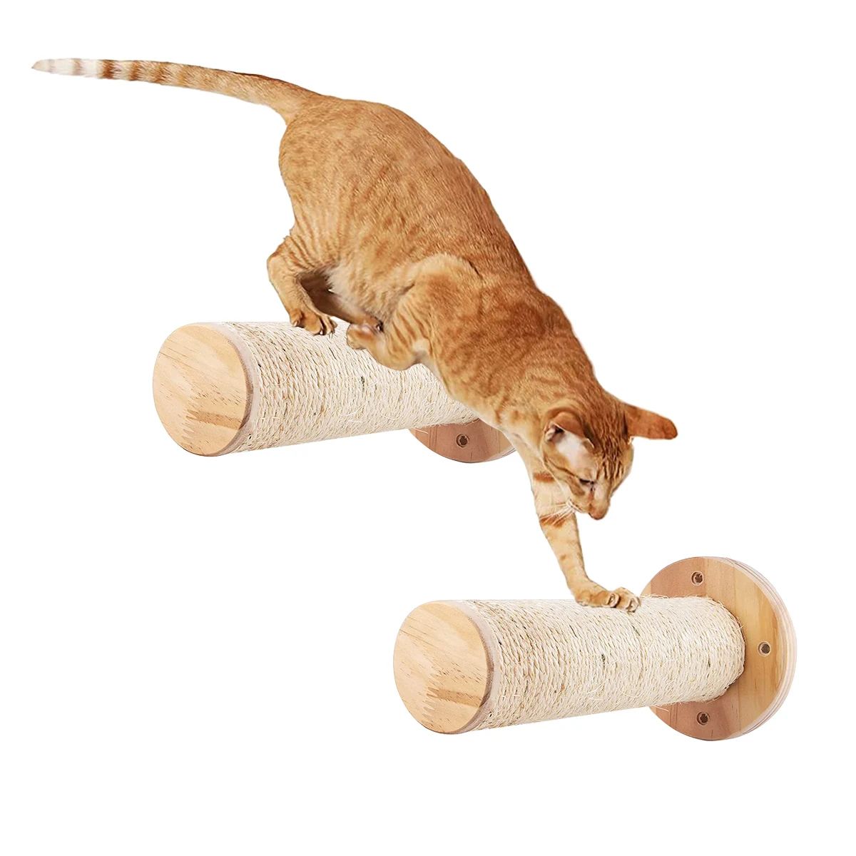 Wall Mounted Cat Climbing Ladder with Hammock