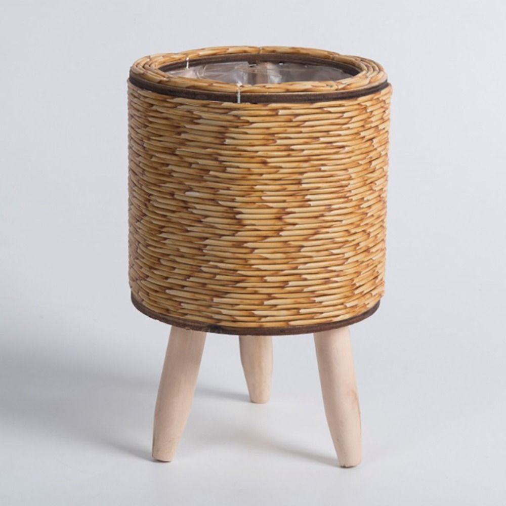 Fashion Rattan Woven Flower Pot, Creative Flower Planters, Durable Hand Wove Plant Stand, With Removable Legs