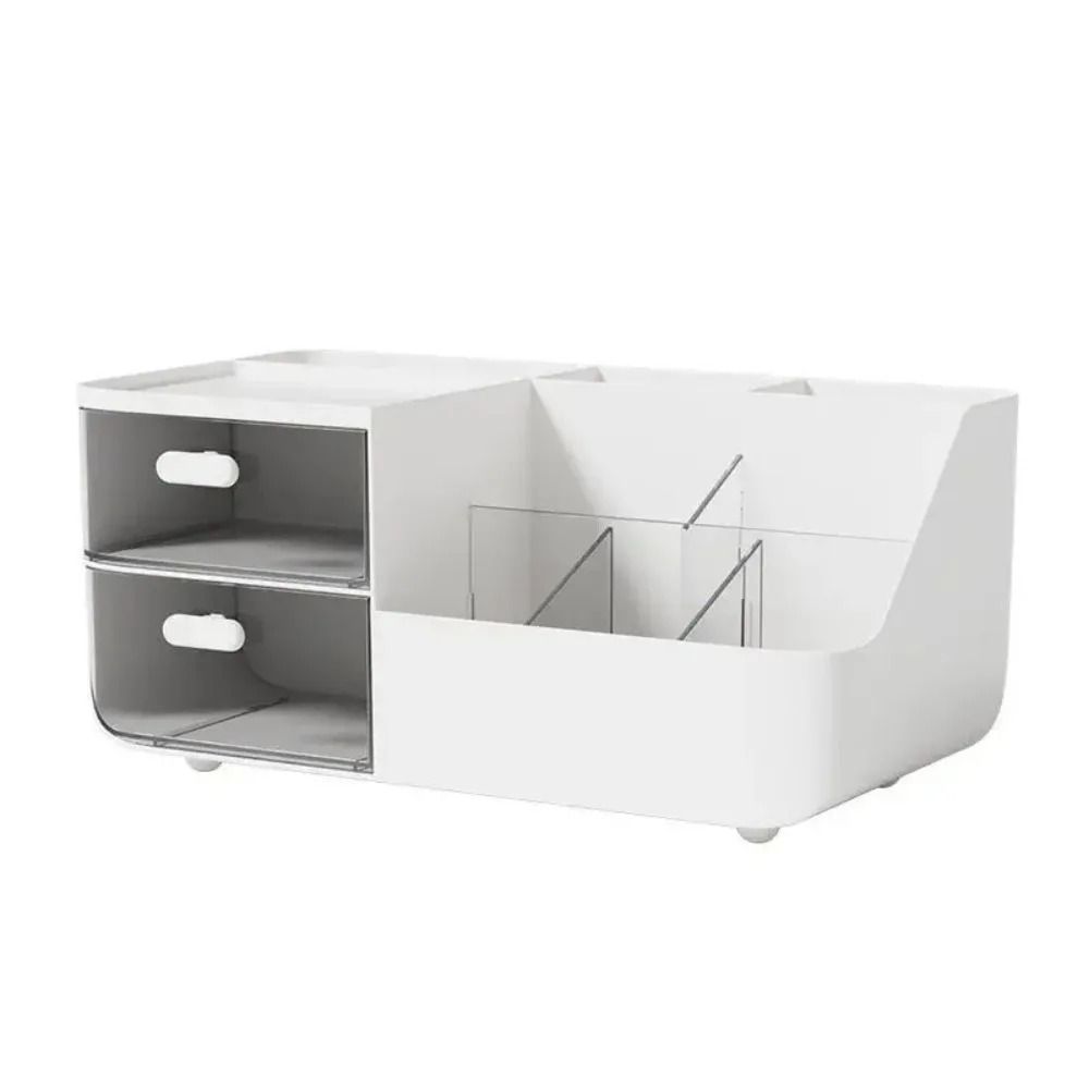Cute Desktop Storage Box with Drawers for Cosmetics and Stationery