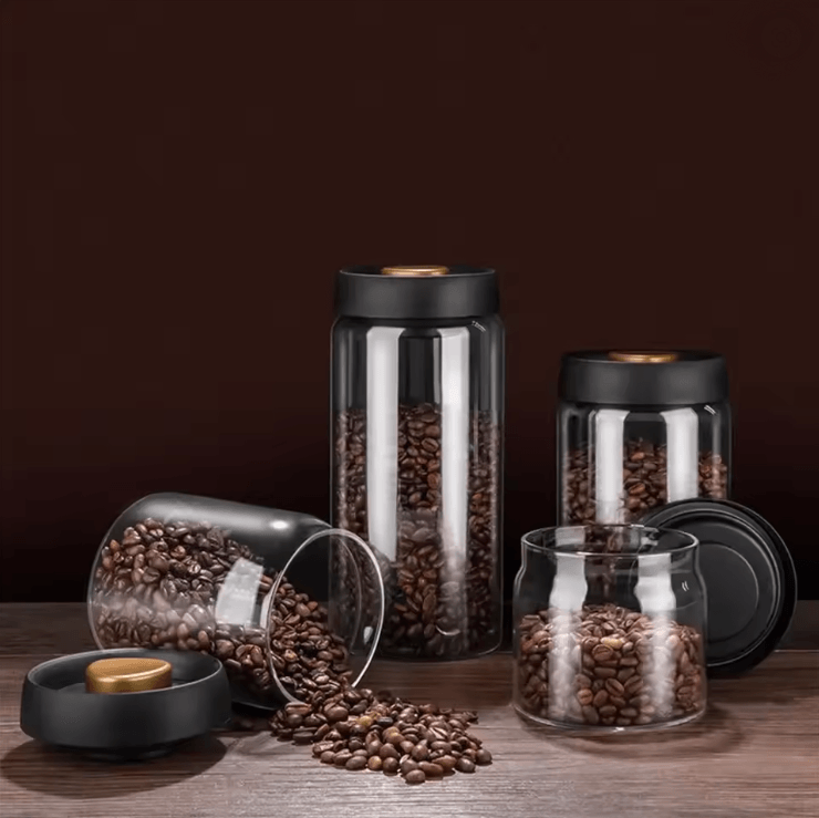 AeroSeal Vacuum Coffee Storage Jar with Airtight Glass Design