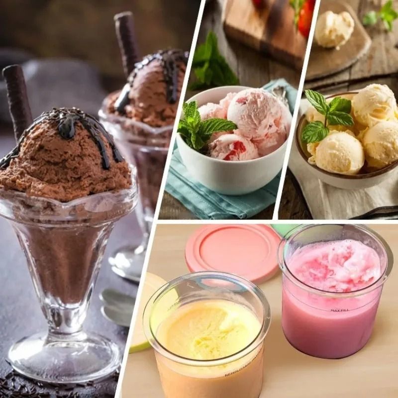 Ice Cream Storage Jars – Double-Wall Insulated Cups with Airtight Sealed Lids