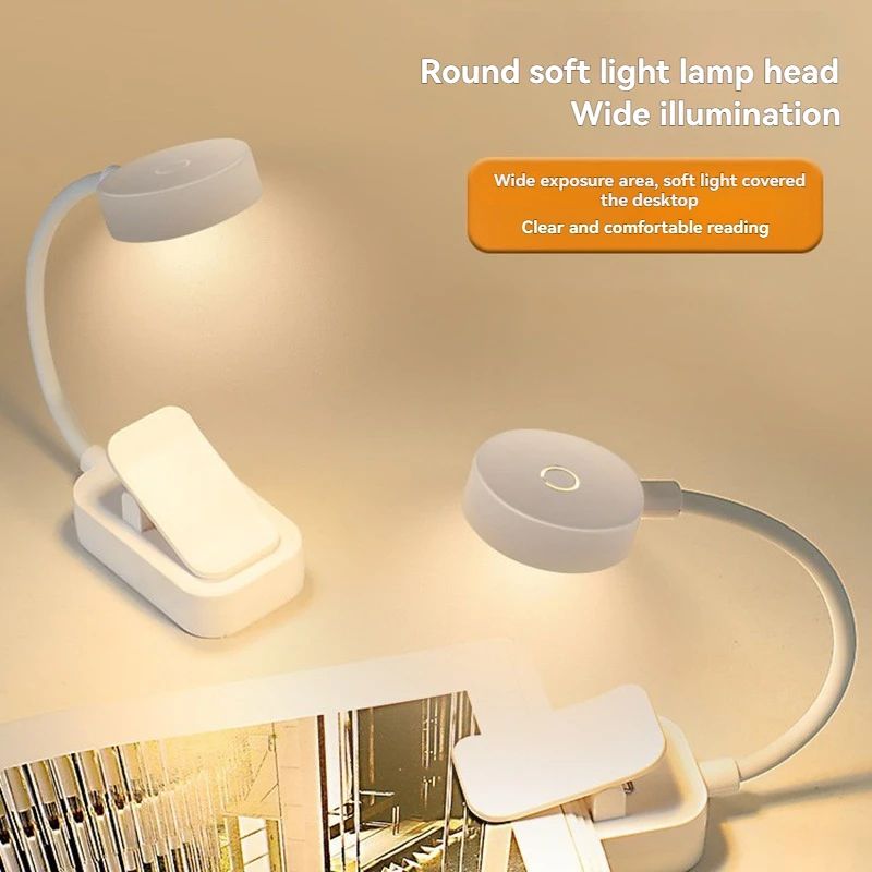 Mini USB Rechargeable Clip-On LED Reading Lamp