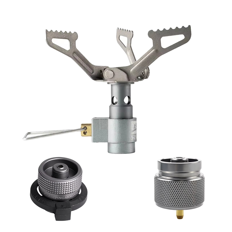 Portable Mini Titanium Outdoor Gas Stove Compact Camping Burner for Survival and Picnic