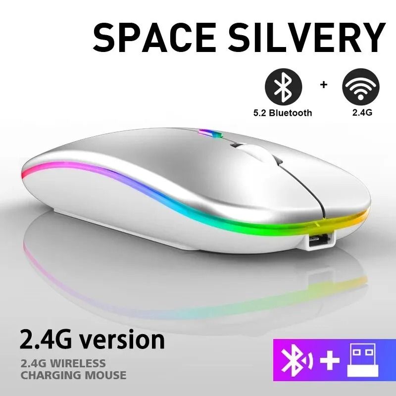 Wireless RGB Rechargeable Bluetooth Mouse