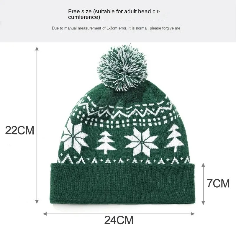 Winter Warm Color Knitted Cap, Christmas Hat Snowman, New Year Gift, Xmas Party Warm Hat for Men and Women