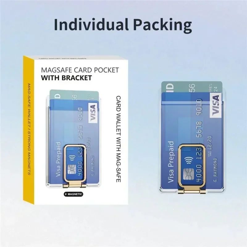 Clear Magnetic Card Holder Wallet Case