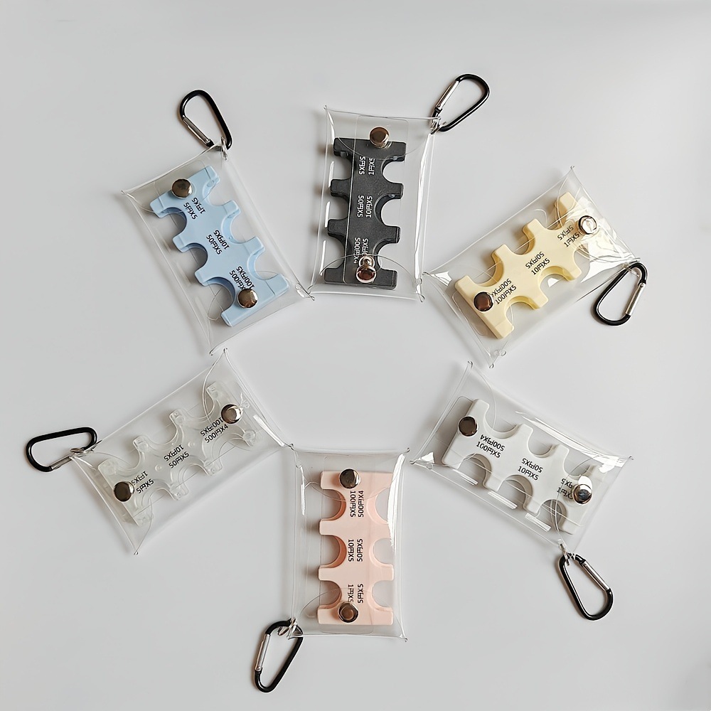 Colourful Portable Coin Clip Organizer Transparent Japanese Currency Sorting Wallet