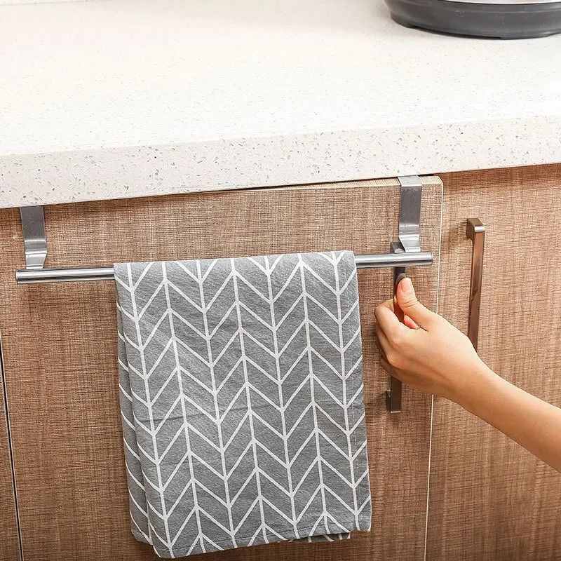 Stainless Steel Over Door Cabinet Towel Bar