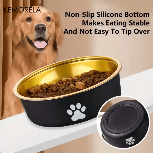 Anti Slip Stainless Steel Dog Bowls Feeding and Water Bowls for Small Medium and Large Dogs