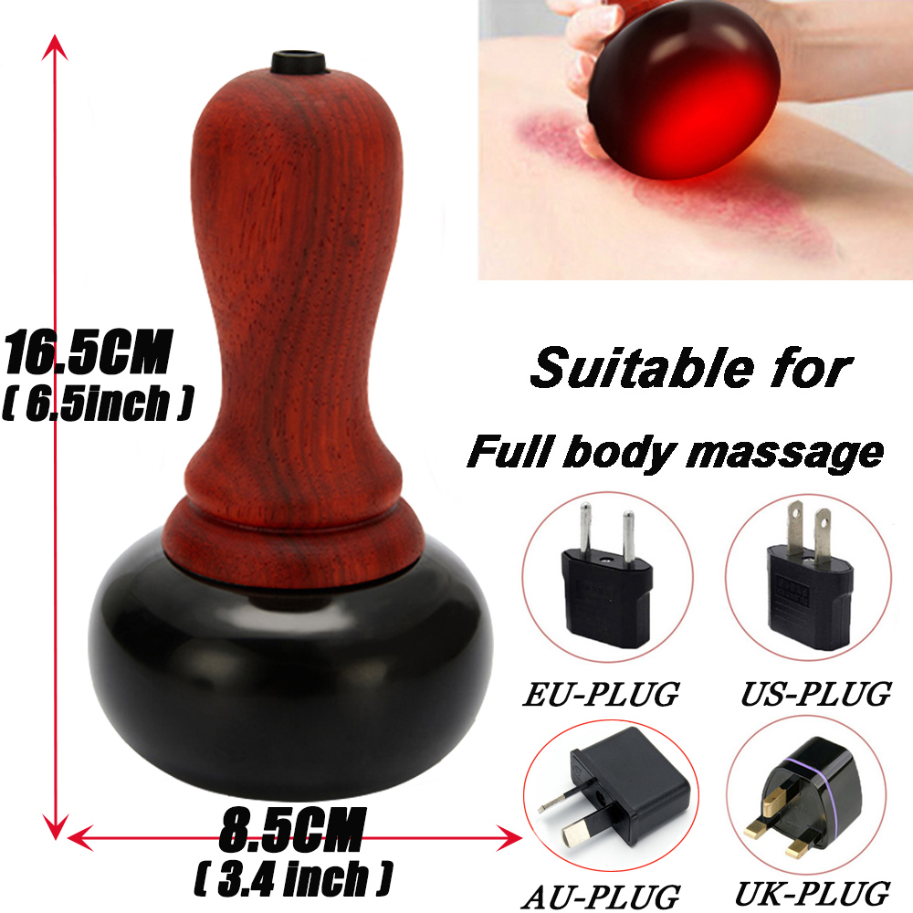 Electric GuaSha Massager Natural Stone, Back Neck Needle Skin Scraping, Face Massage Relax Spa Tool