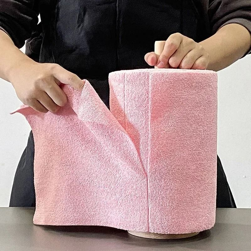 Reusable Microfiber Cleaning Wipe Roll Washable Paper Towel Replacement 20 Sheets