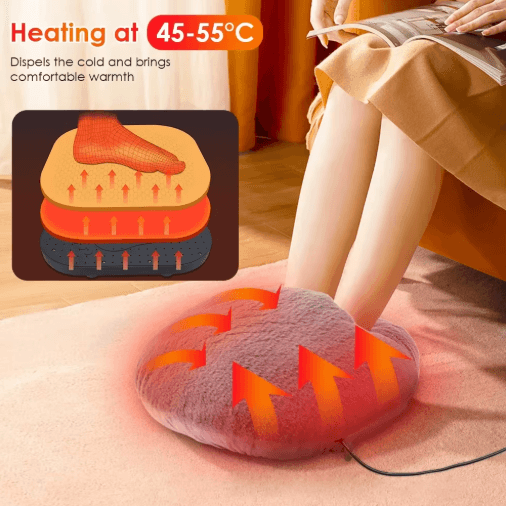 Electric Foot Warmer with Constant Temperature Heating Soft Velvet Washable Feet Heater Pad