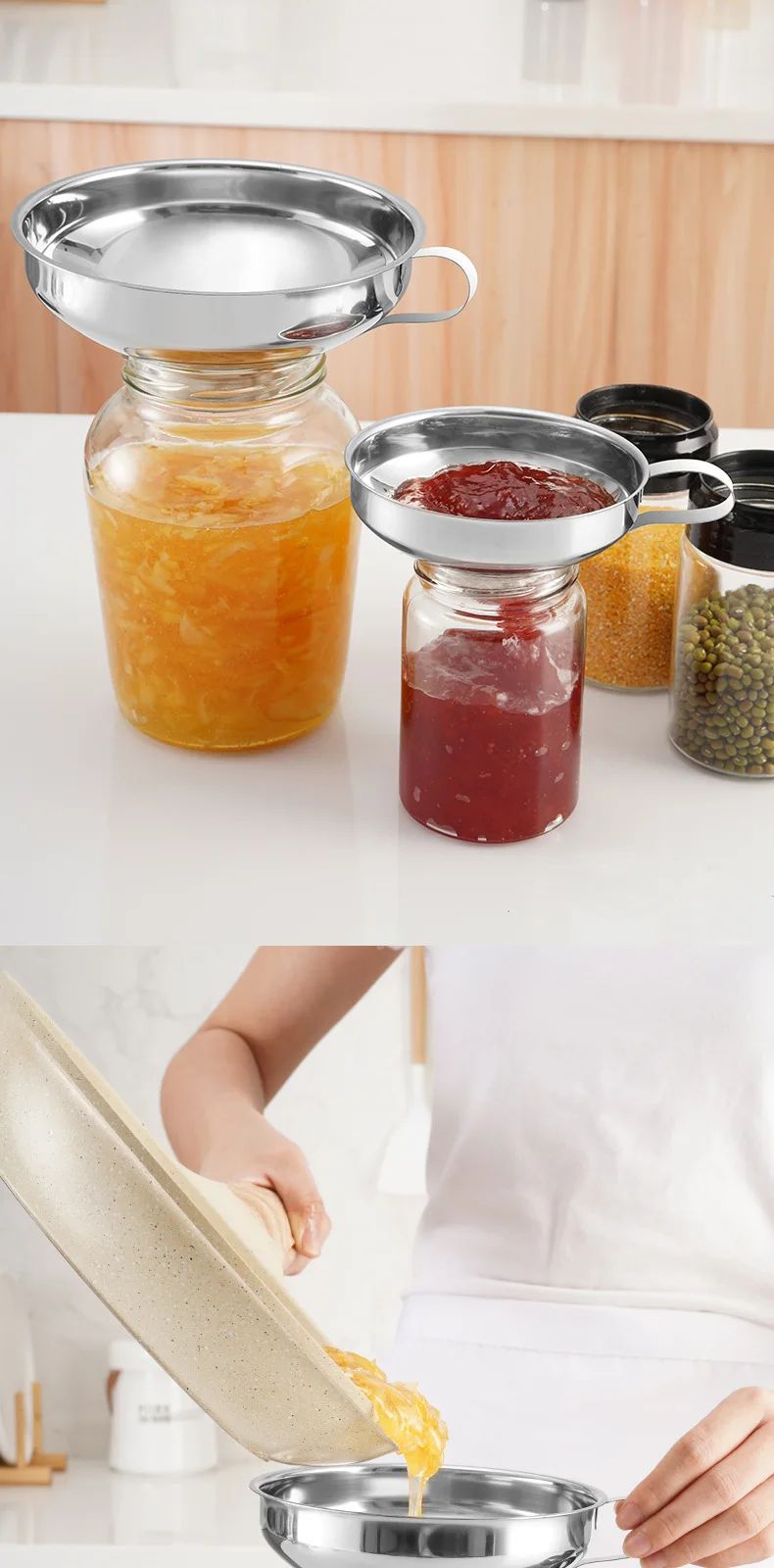 Stainless Steel Wide Mouth Canning Funnel
