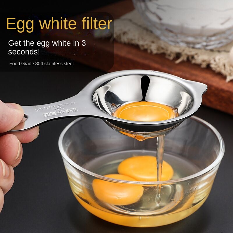 Stainless Steel Egg Yolk Separator, Egg White Separator, Divider Tool for Cooking, Baking, BBQ, Camping Essential