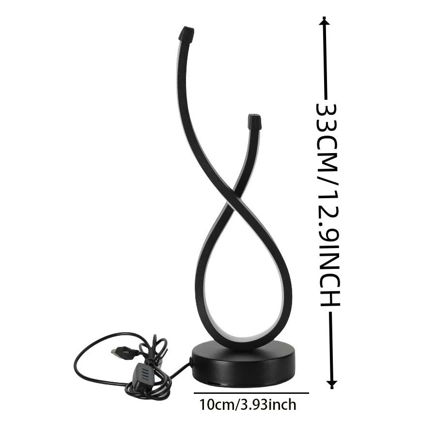 Modern USB LED Desk Lamp with Adjustable Lighting and Button Control