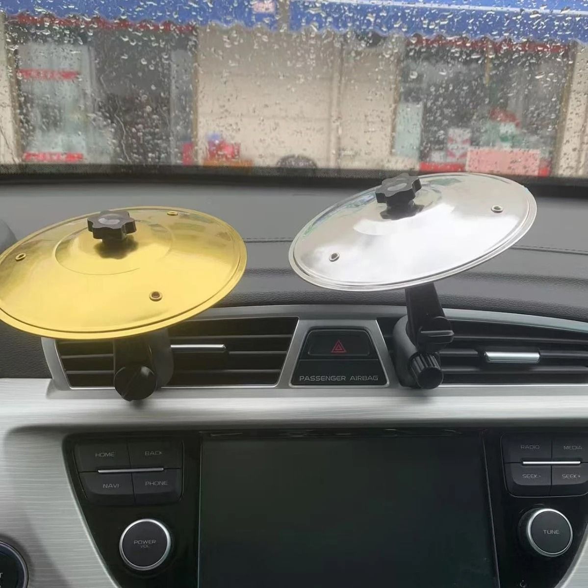 Universal Mini Drum Kit Car Vent Decoration – Colliding Cymbal Design & Rugged Automotive Interior Accessories for Music