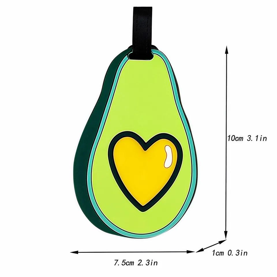 Avocado Silicone Luggage Tag