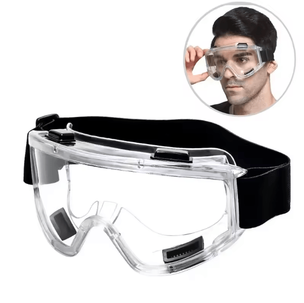 ClearShield Anti-Fog Safety Goggles Splash-Proof Dust-Proof Lab & Work Protective Eyewear Clear Lens