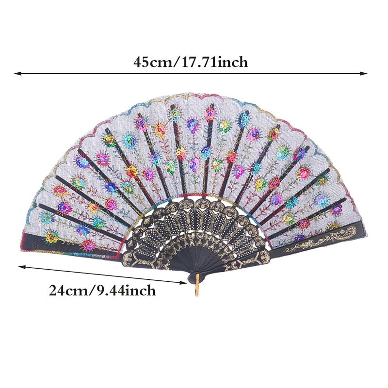 Chinese Style Embroidered Folding Hand Fan
