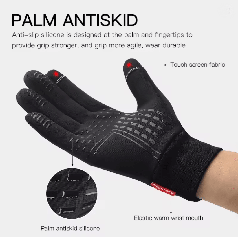 ThermoGrip Winter Touch Screen Cycling Gloves for Men