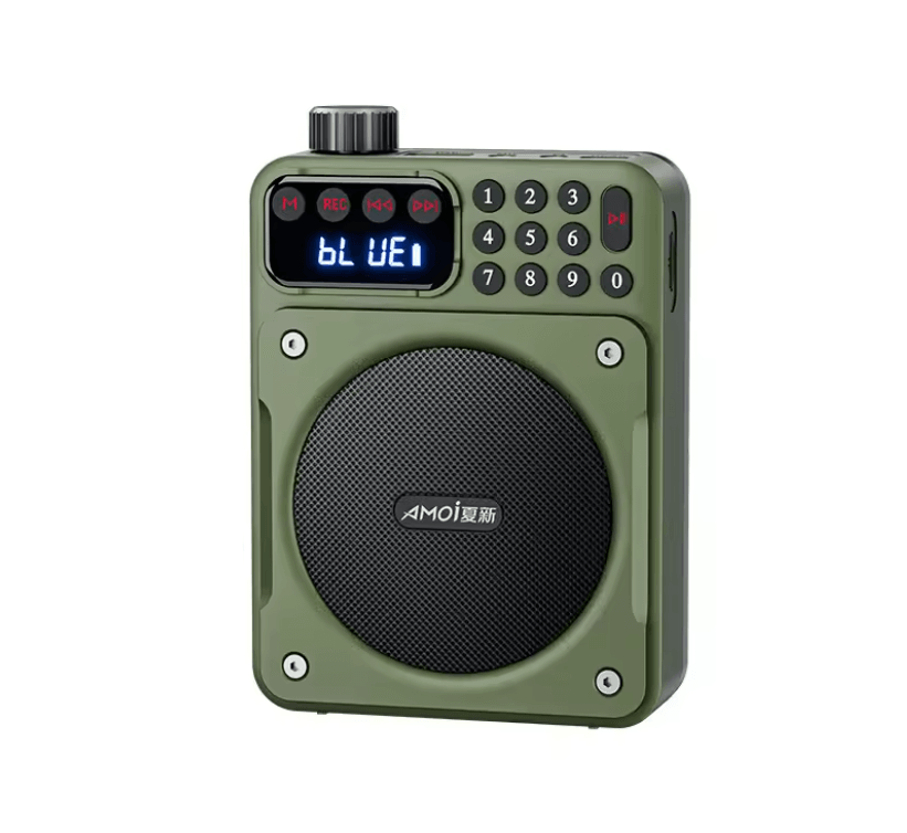 Mini Digital FM Radio Speaker with Bluetooth 5.3 USB TF Card Slot and Voice Amplifier