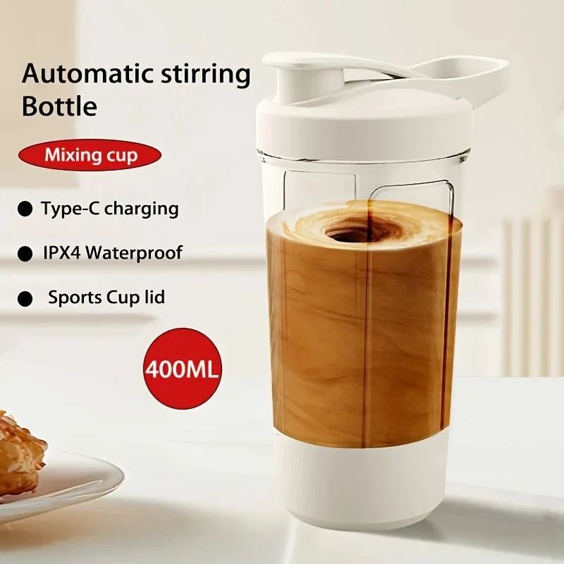 USB Rechargeable Self Mixing Cup with Automatic Electric Stirring for Drinks and Protein Shakes