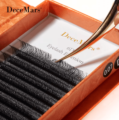 DeceMars 6D W Shaped Eyelash Extensions Soft Volume Individual Lashes