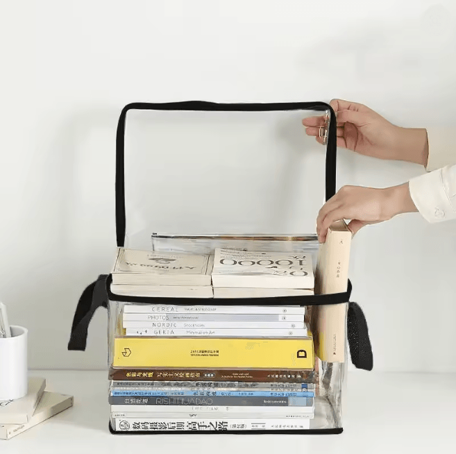 Foldable Transparent Book Storage Box