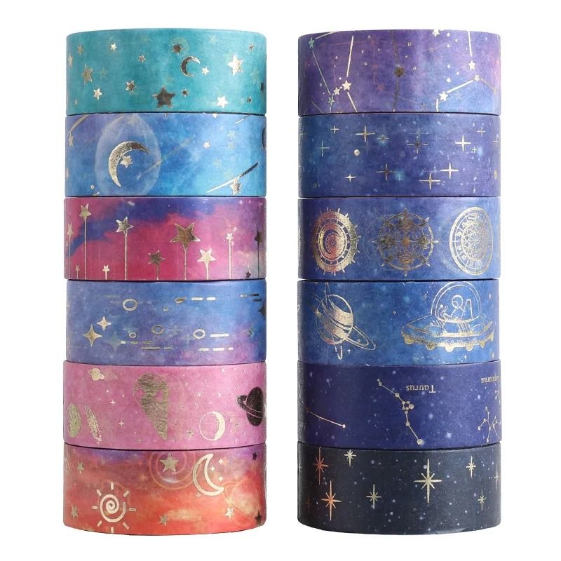 Celestial Starry Night Galaxy Washi Tape Set