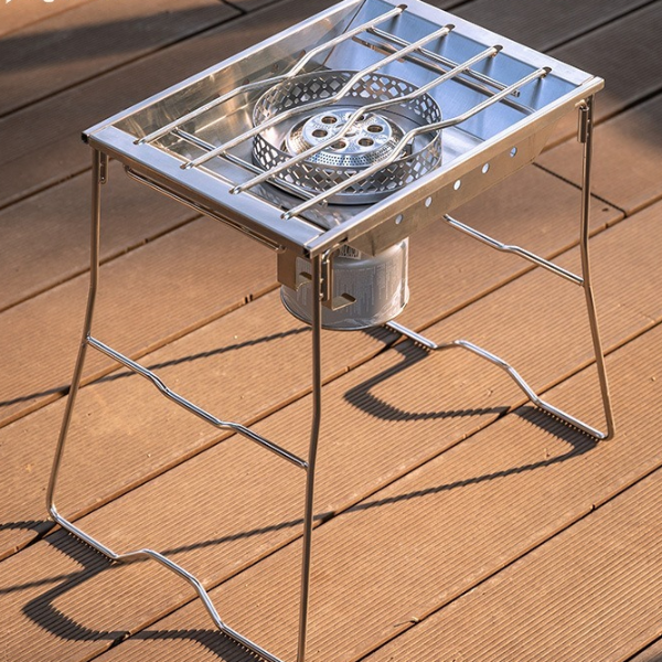 Stainless Steel Camping Furnace Plate Frame Windproof & Durable