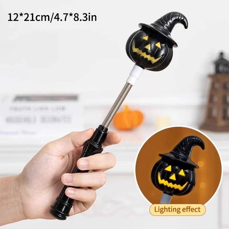 Halloween Pumpkin LED Hand Shaker Flashlight